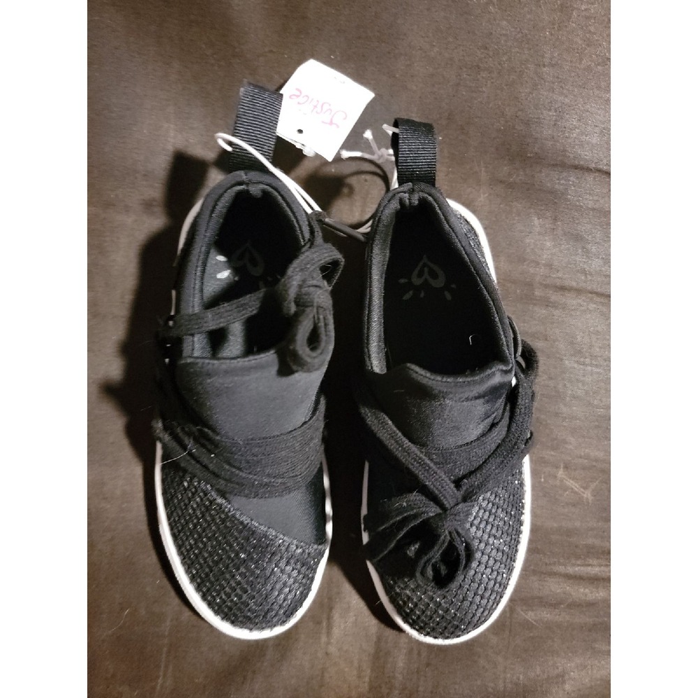 Justice black shoes size‎ 13 nwt sparkle toes